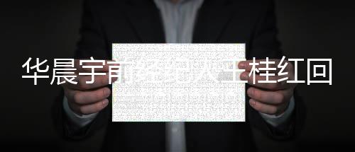人王认拍华晨回应照片网传桂红宇前院见 否法经纪