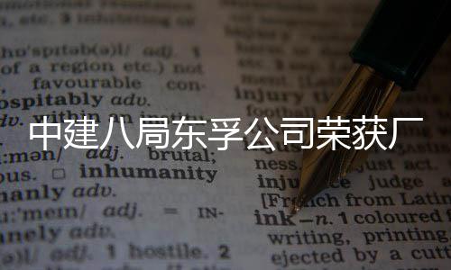 民主荣获荣誉东孚2项中建八局公司公开管理厂务