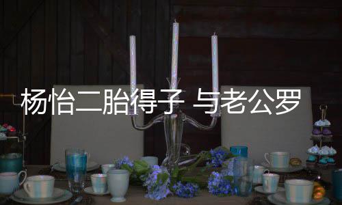 二胎女双得子好字老公罗仲成杨怡 与谦儿全凑