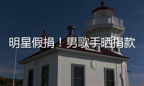 明星款截块P男万8把1图 歌手晒捐成1假捐