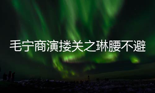 毛宁 女之琳避嫌避搂关商演程躲腰不方全