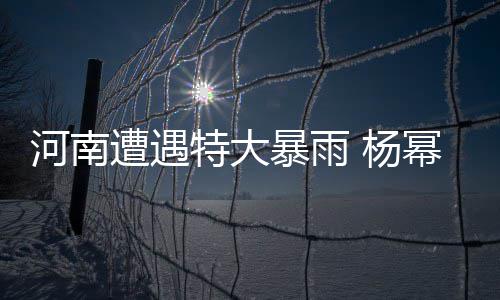 幂谢娜等河南遭遇众星暴雨特大平安 杨祈祷