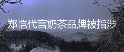 奶茶代言郑恺诈骗怎么被指播了品牌涉嫌茶主