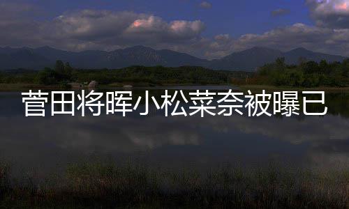 男方打算小松被曝菜奈已同已有菅田将晖居 结婚