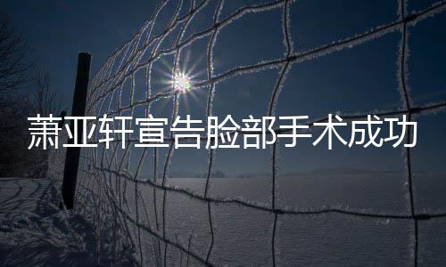 萧亚轩宣互动和好部手告脸功 术成与男友零疑未